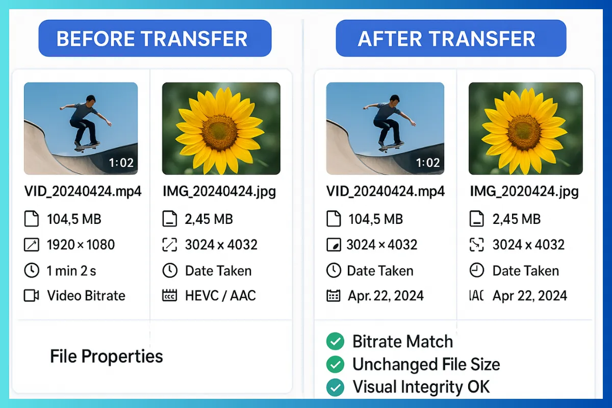 Shareit Retail Files Quality After Transfer